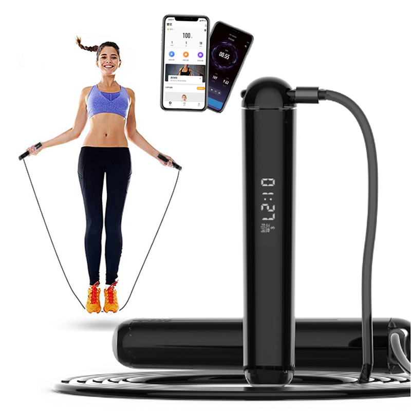 Corde de saut intelligente avec logo APP personnalisé Corde de saut numérique Vitesse de remise en forme Calorie de comptage