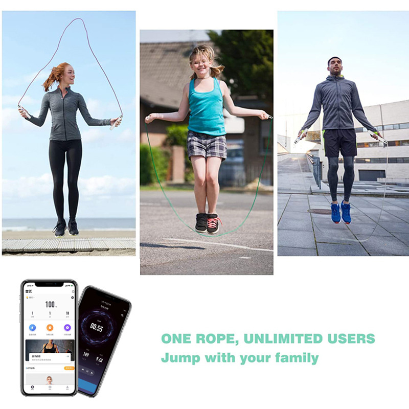 3M vitesse réglable Smart Digital PVC corde à sauter Corde à sauter réglable Calorimètre d'exercice
