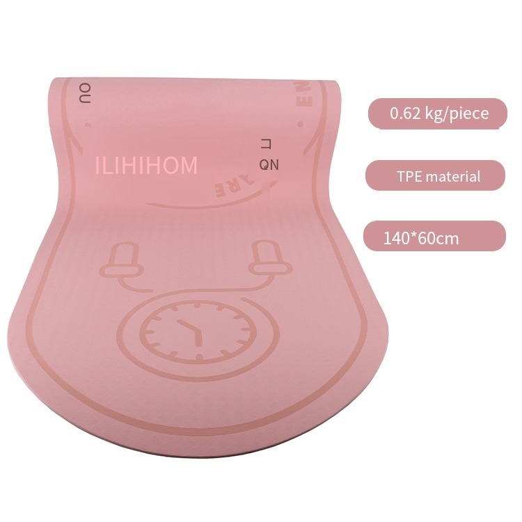 Urich EG0195 TPE Square Saut à la corde rose étanche à l'eau / Eco Friendly Yoga Saut à la corde
