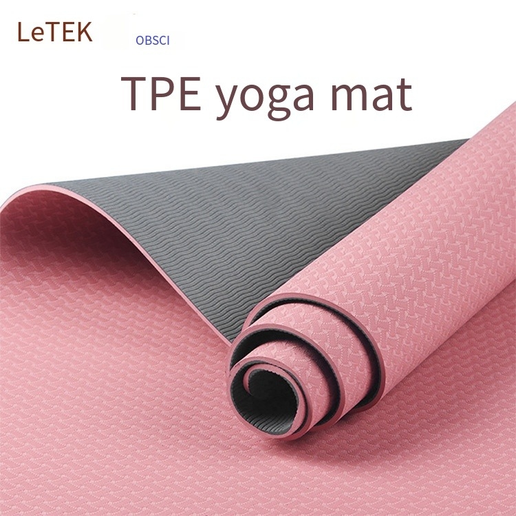 Logo personnalisé TPE Yoga et Pilates Mat par Urich Modèle EG0146 Couleur rose 173cm Longueur
