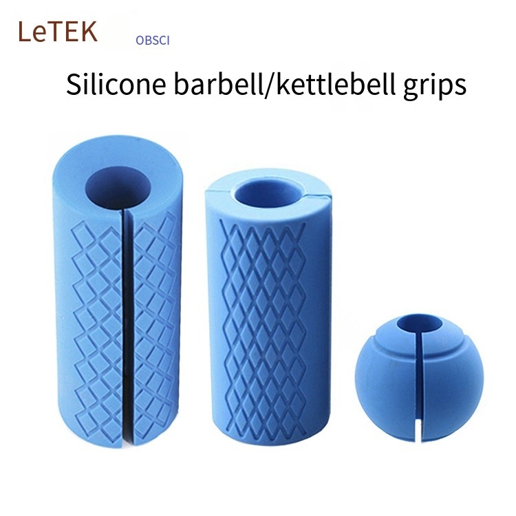 Embout de barbelles en mousse en relief pour l' entraînement en force avec les poignées de haltères en gel de silice antidérapant